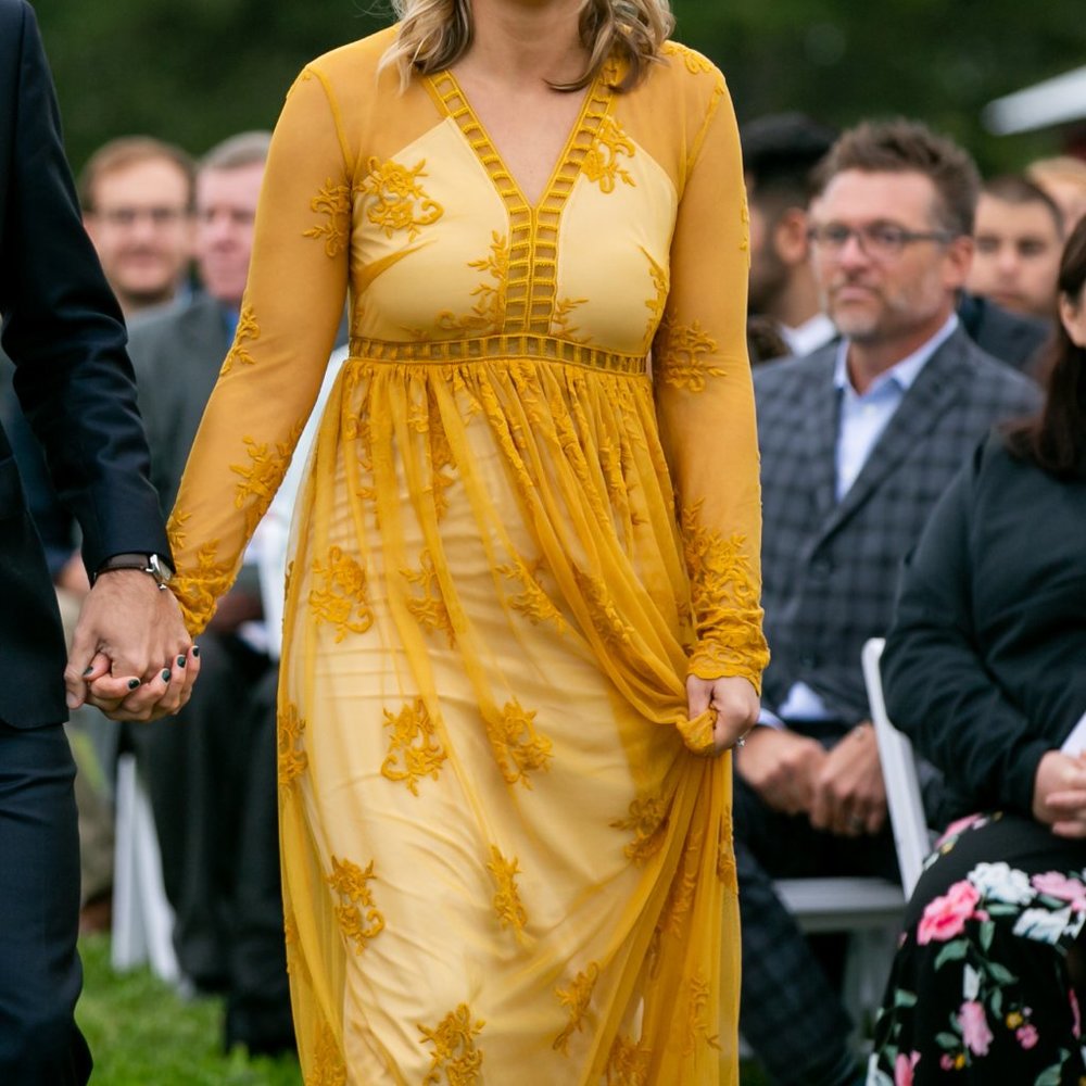 Mustard Yellow Bohemian Maxi Dress